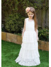 Ivory Lace Cupcake Flower Girl Dress